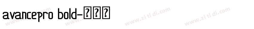 avancepro bold字体转换